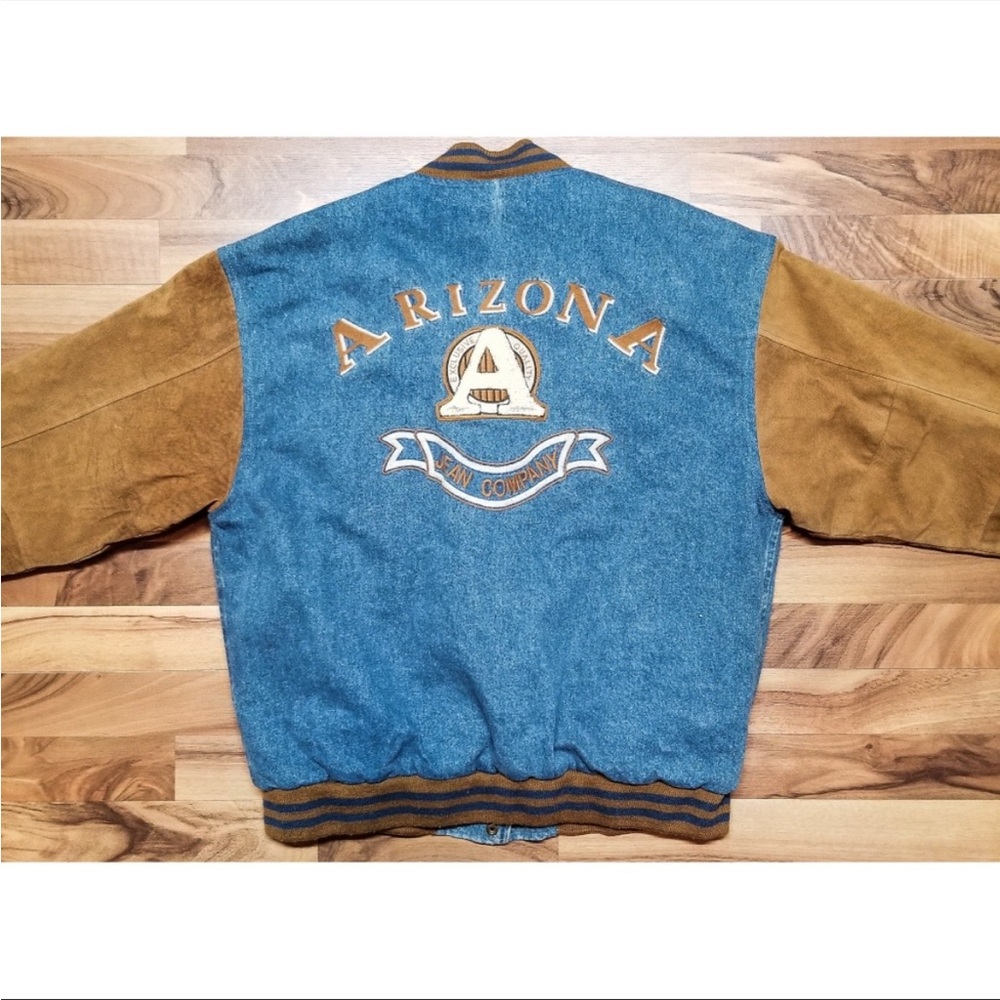 Vintage Arizona Denim & Suede Leather Jacket. WOW!